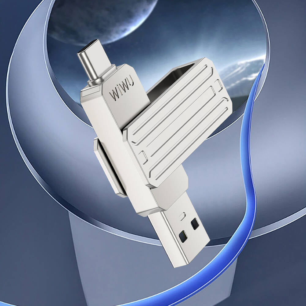 Wiwu Wi-FD001 3in1 USB3.2 Sürücü Disk USB-A + Lightning + Type-C OTG 64 GB Wiwu Wi-FD001 3in1 USB3.2 Sürücü Disk USB-A + Lightning + Type-C OTG 64 GB
